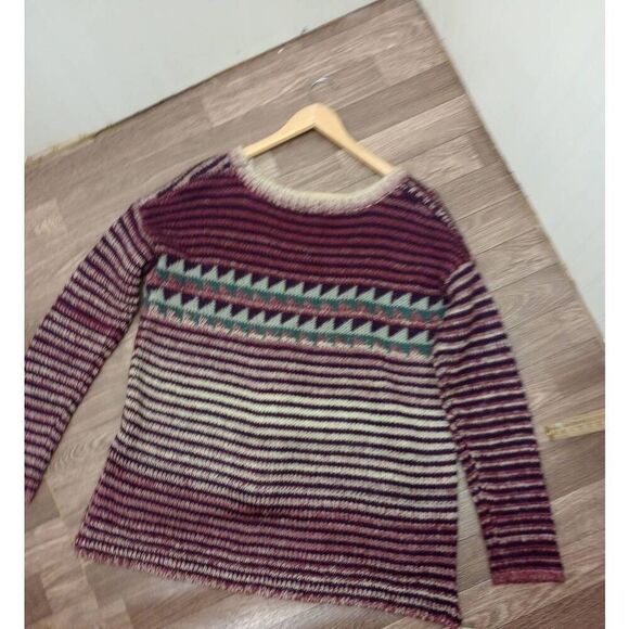Mystree Earth tone sweater. Acrylic/ Wool/mohair. Size Small (measures largersee - Picture 3 of 4